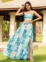 Top y falda azul (M)